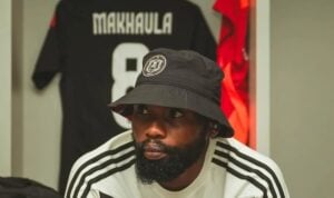 Makhehleni Makhaula in the Orlando Pirates dressing room