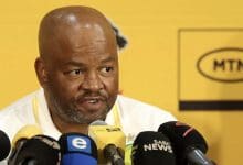 Former Mamelodi Sundowns coach Manqoba Mngqithi speaking during the press conference