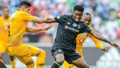 Marshall Munetsi in action for Orlando Pirates