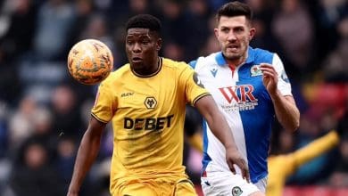 Marshall Munesti in action against Blackburn Rovers