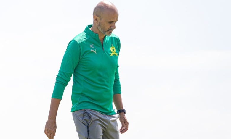 Miguel Cardoso at training with Mamelodi Sundowns