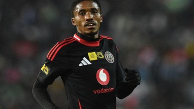 Monnapule Saleng of Orlando Pirates in action