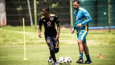 Naledi Hlongwane training with the Kaizer Chiefs senior team