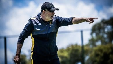 Kaizer Chiefs coach Nasreddine Nabi giving instructions in training