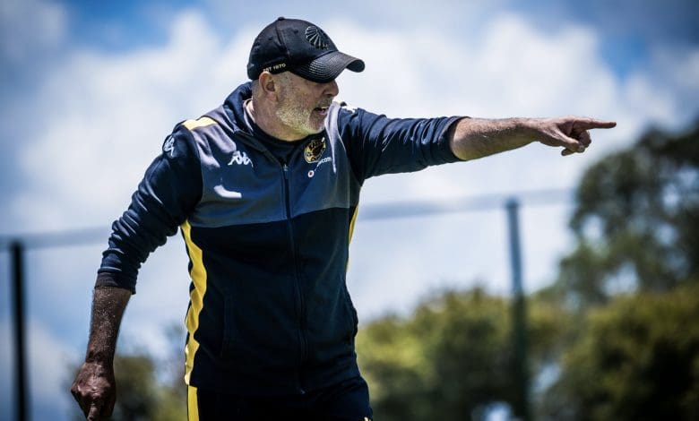 Kaizer Chiefs coach Nasreddine Nabi giving instructions in training