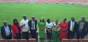 Premier Dr Ramathuba, MECs, Mayors and SAFA officials at Peter Mokaba Stadium