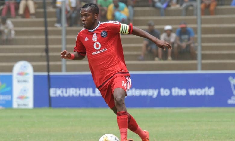 Roger Majafa in action for Orlando Pirates