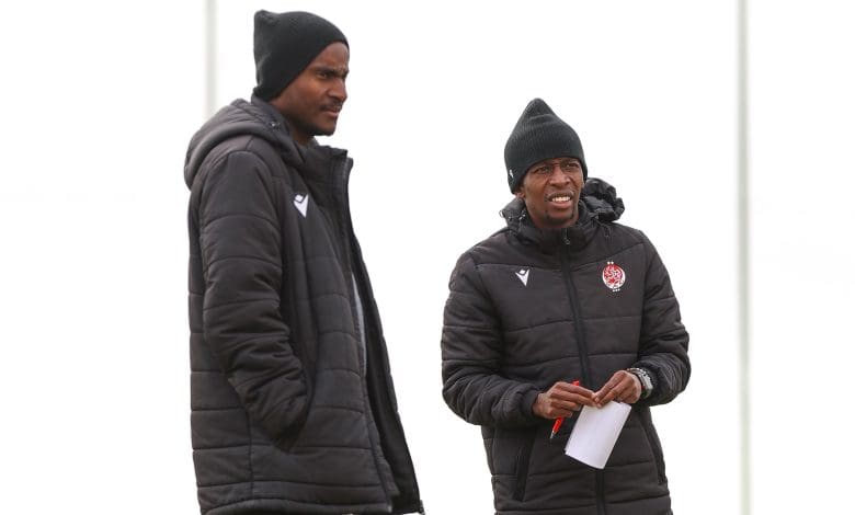 Rulani Mokwena and Sinethemba Badela at Wydad Casablanca