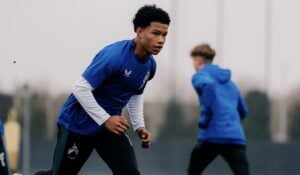 Shandre Campbell training at Club Brugge