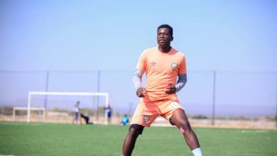 Sifiso Myeni during VTM FC training session