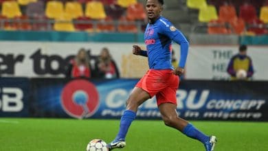 Siyabonga Ngezana in action for FCSB in the league