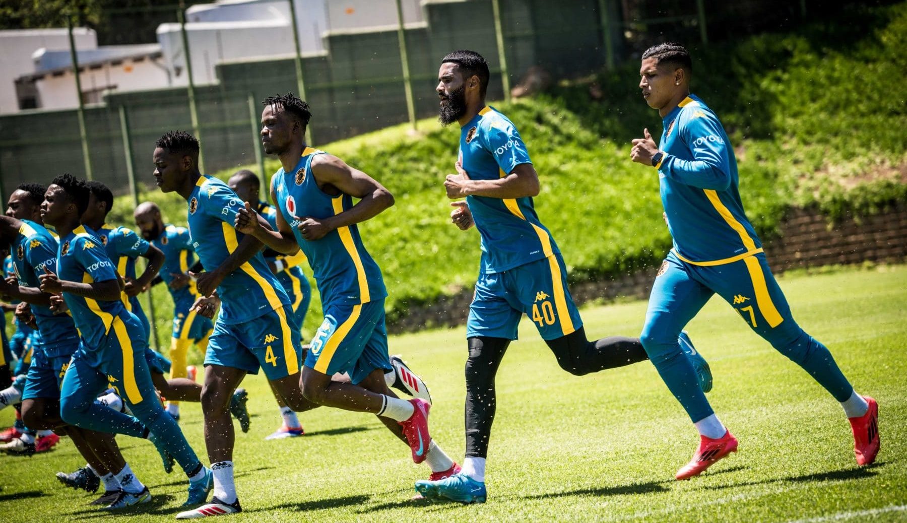Kaizer Chiefs players at training including Tashreeq Morris, who was coached by Gavin Hunt at SuperSport United