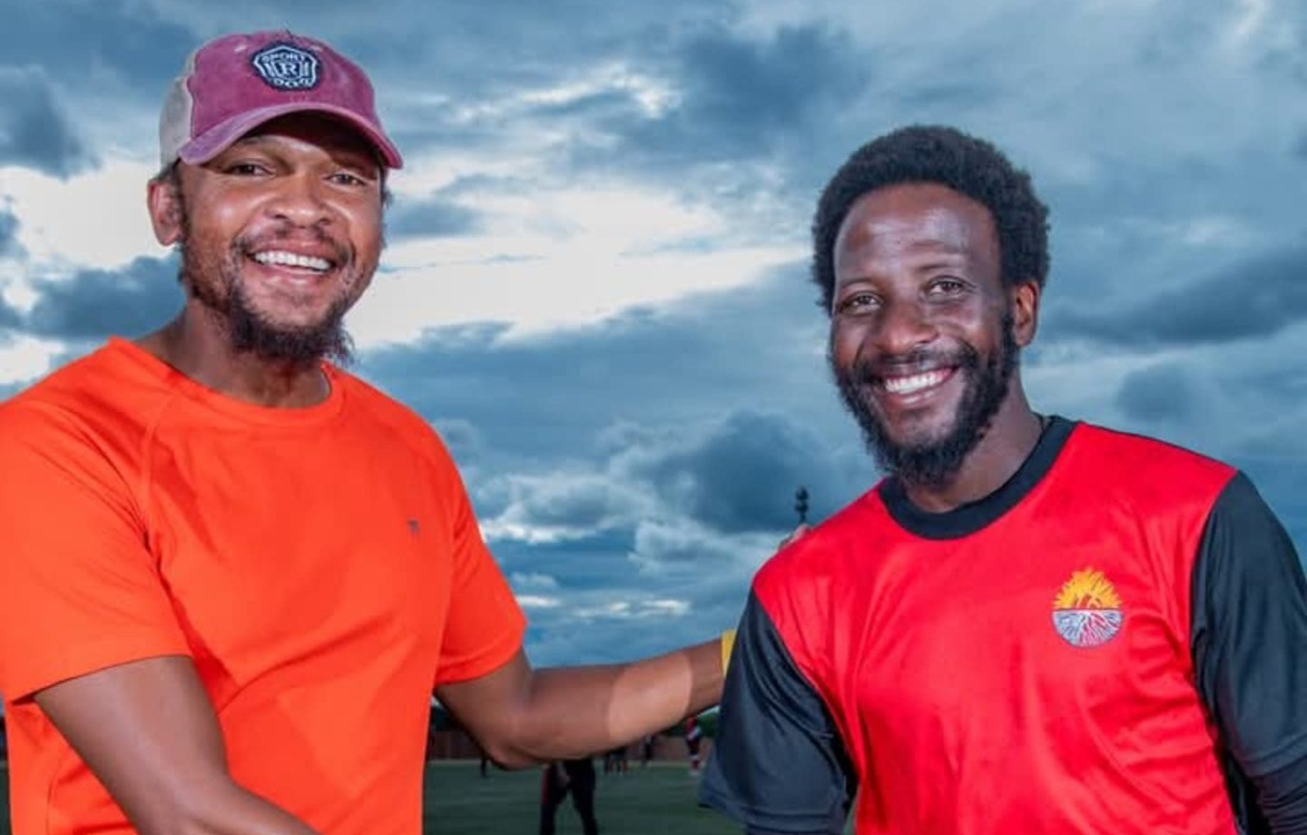 Sunrise FC co-coach Thabiso Thobane and Siphelele Ntshangase