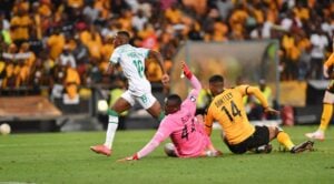 Tshepang Moremi, Bruce Bvuma and Rushwin Dortley during the Betway Premiership match