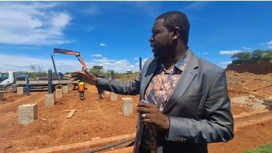 Khama Billiat's former boss Walter Magaya during a tour of Chahwanda stadium.