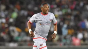 Andile Jali of Chippa United in action
