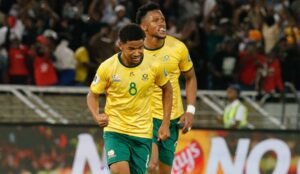 Bafana Bafana celebrating against Lesotho