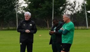 Bafana Bafana technical team including Hugo Broos