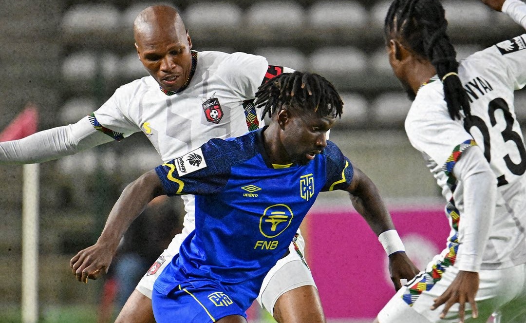 Cape Town City in action against TS Galaxy