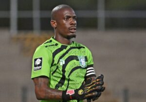 Magesi FC goalkeeper Elvis Chipezeze in action