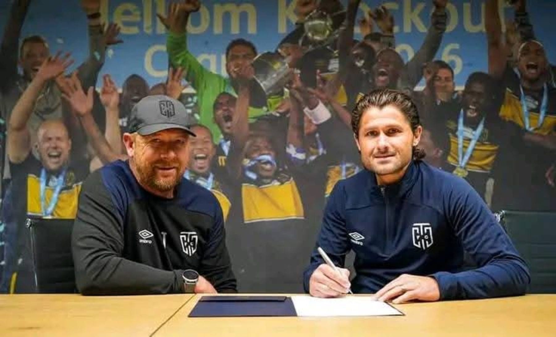 Eric Tinkler and Marc Van Heerden during their time at Cape Town City FC