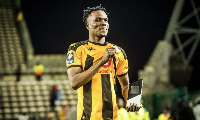 Kaizer Chiefs striker Glody Lilepo with a man of the match accolade