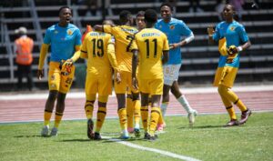 Kaizer Chiefs celebrating a goal in the DDC match