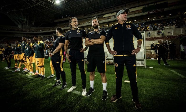 Kaizer Chiefs coach Nasreddine Nabi, technical team and players