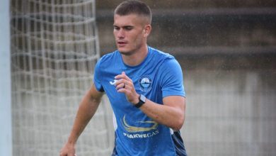 Keegan Allan of Richards Bay FC during a training session