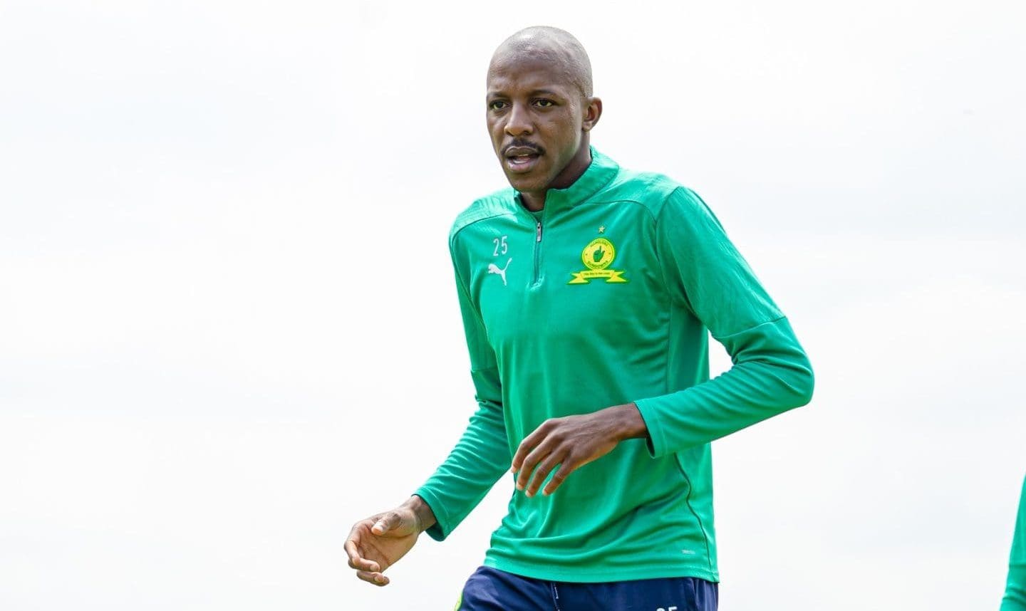 Khuliso Mudau of Mamelodi Sundowns during a training session 