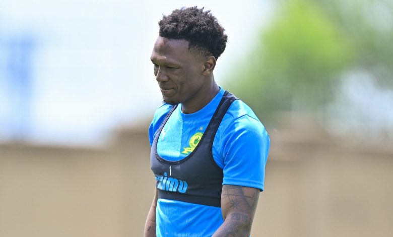 Lebo Mothiba of Mamelodi Sundowns at training