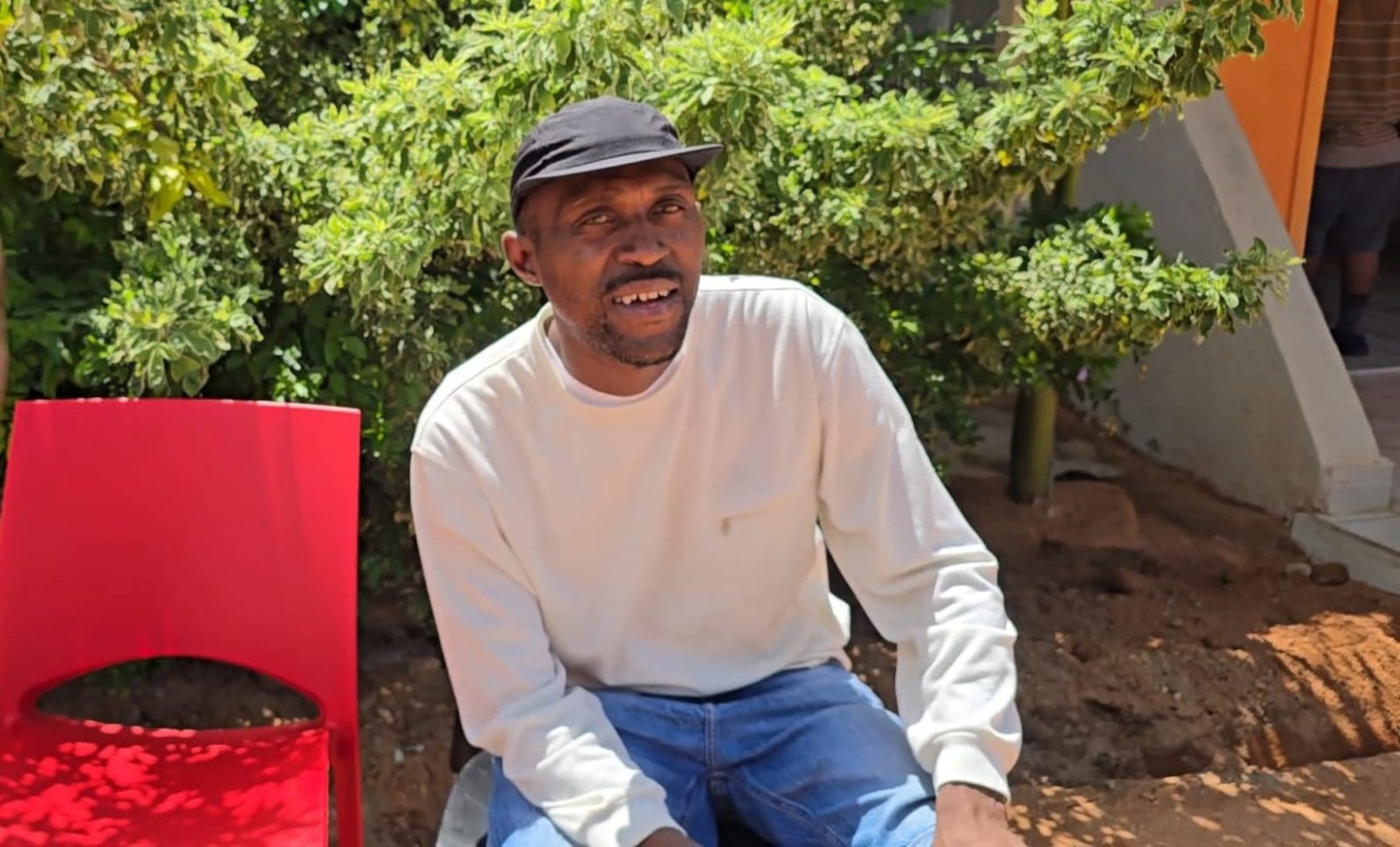 Former Bafana Bafana forward Lerato Chabangu during an interview with FARPost 