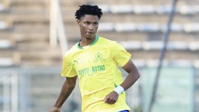 Mamelodi Sundowns defender Malibongwe Khoza in action