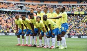 Mamelodi Sundowns posing for a picture.
