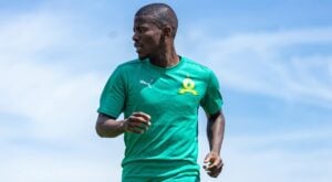 Mamelodi Sundowns attacker Neo Maema at training