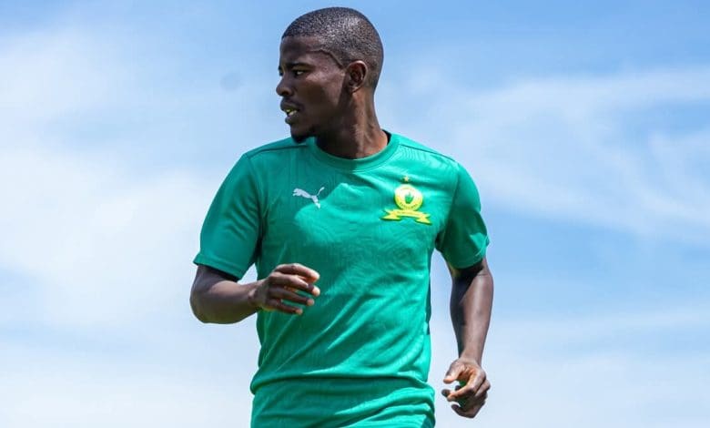 Mamelodi Sundowns attacker Neo Maema at training