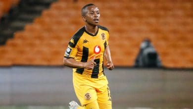 Nkosingiphile Ngcobo in action for Kaizer Chiefs against Magesi FC