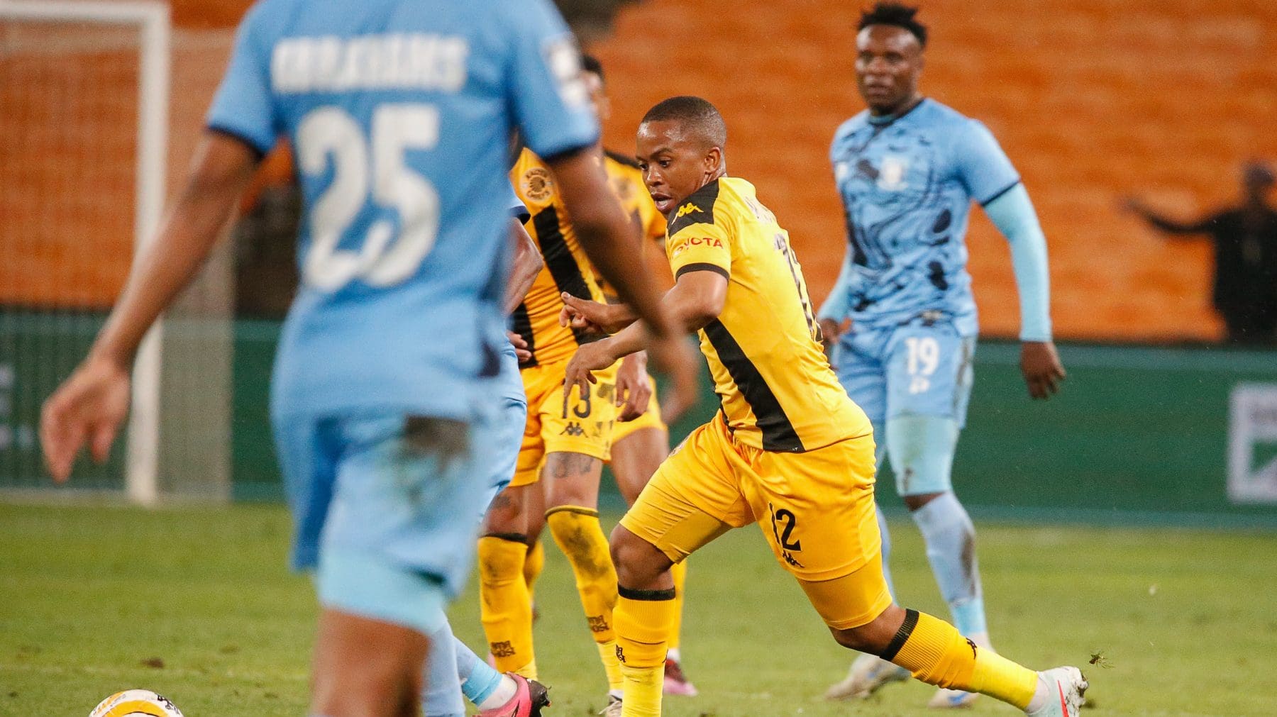 Nkosingiphile Ngcobo in action for Kaizer Chiefs against Magesi FC