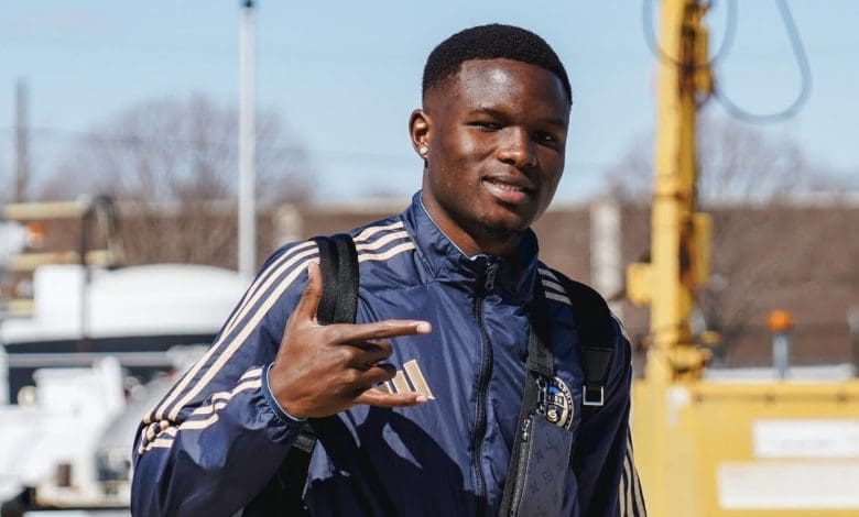 Philadelphia Union defender Olwethu Makhanya coming arriving at the stadium for the match