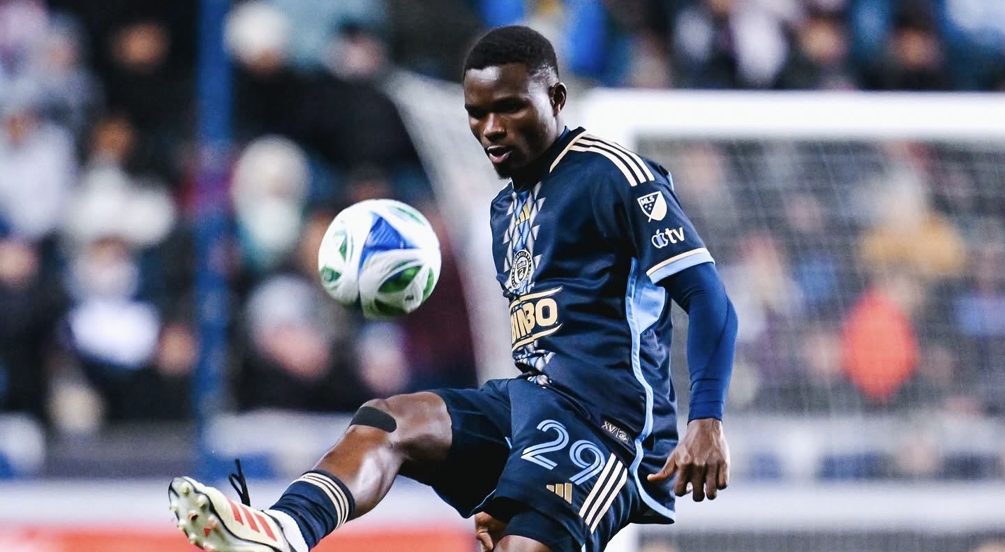 Philadelphia Union defender Olwethu Makhanya in action in the USA MLS 