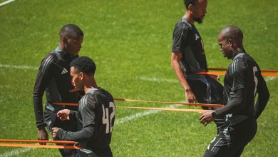 Orlando Pirates players during a training session