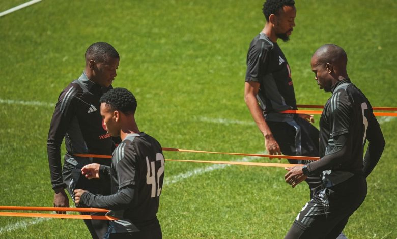 Orlando Pirates players during a training session