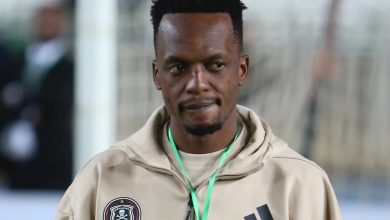 Orlando Pirates star Patrick Maswanganyi before a game