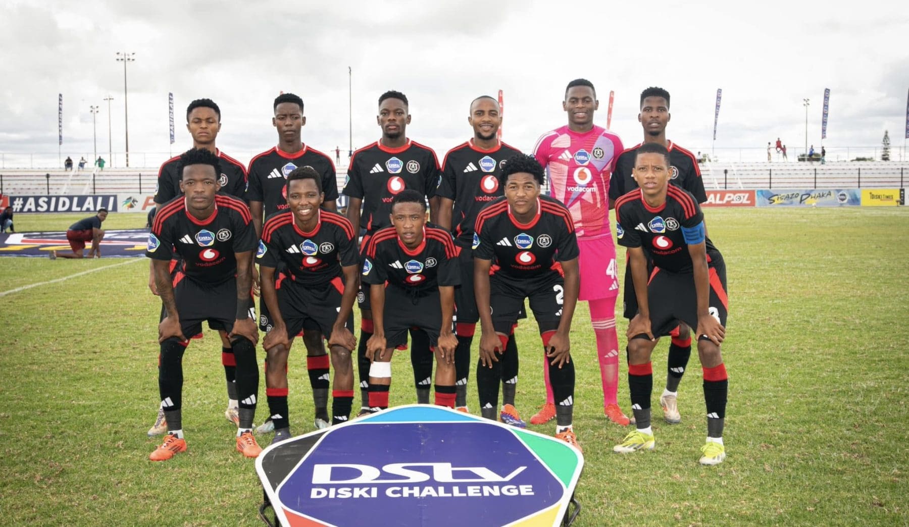 Orlando Pirates DDC team picture ahead of their match against Golden Arrows