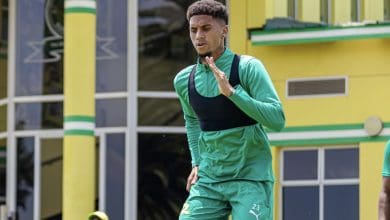 Mamelodi Sundowns on loan defender Rushine De Reuck during training at Chloorkop