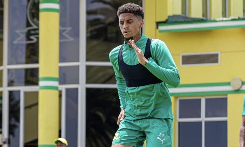 Mamelodi Sundowns on loan defender Rushine De Reuck during training at Chloorkop