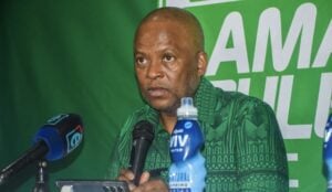 AmaZulu FC president Sandile Zungu speaking with the media