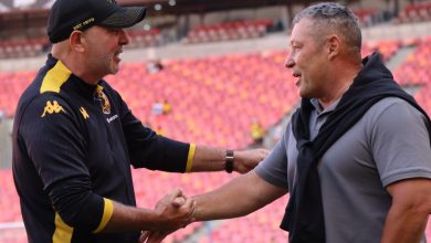 Steve Barker and Nasreddine Nabi shaking hands