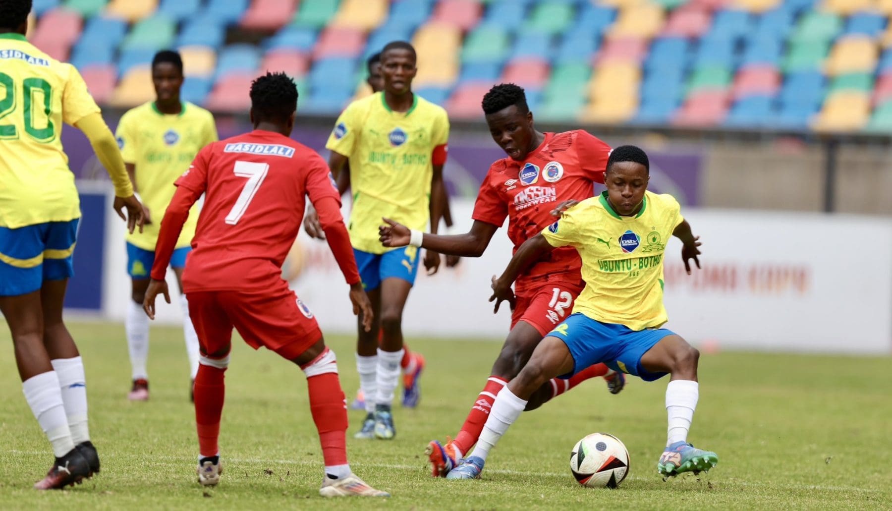 Mamelodi Sundowns and SuperSport United players during the DDC action