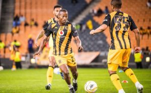 Kaizer Chiefs star Thabo Cele during a warm up session with teammates